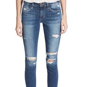 Joes Skinny Ankle Crop Distressed Jeans
